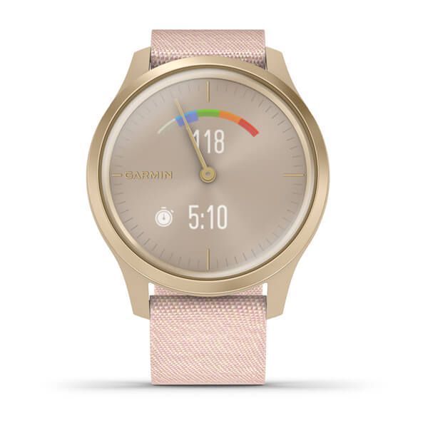 Смарт-часы Garmin vivomove Style со светло-золотистым корпусом и розовым ремешком 010-02240-22 фото