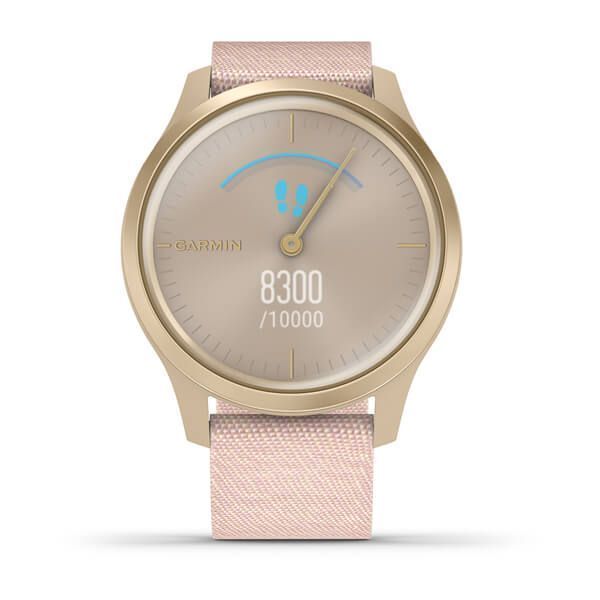 Смарт-часы Garmin vivomove Style со светло-золотистым корпусом и розовым ремешком 010-02240-22 фото